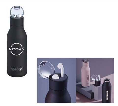 Bottle with Earbuds (Pack of 3)